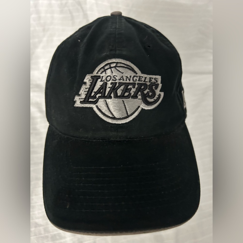 Vintage Drew Pearson Los Angeles Lakers One Size Black Baseball Cap Adjustable